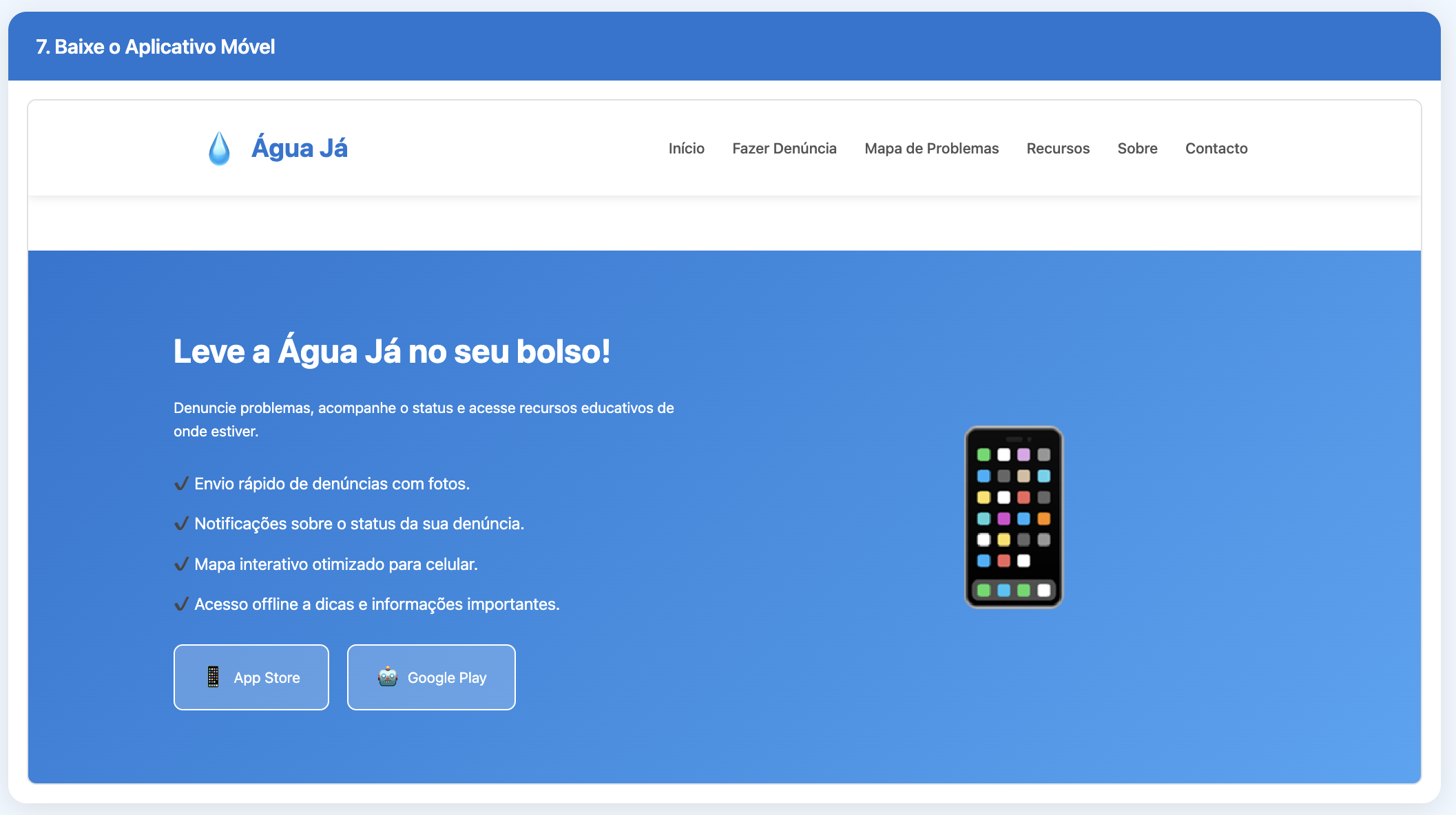 Interface 3 de Água Já